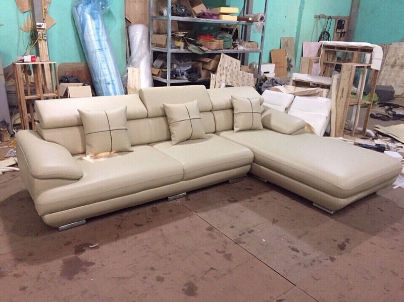 Sofa da kèm bàn phong cách hiện đại mẫu 01